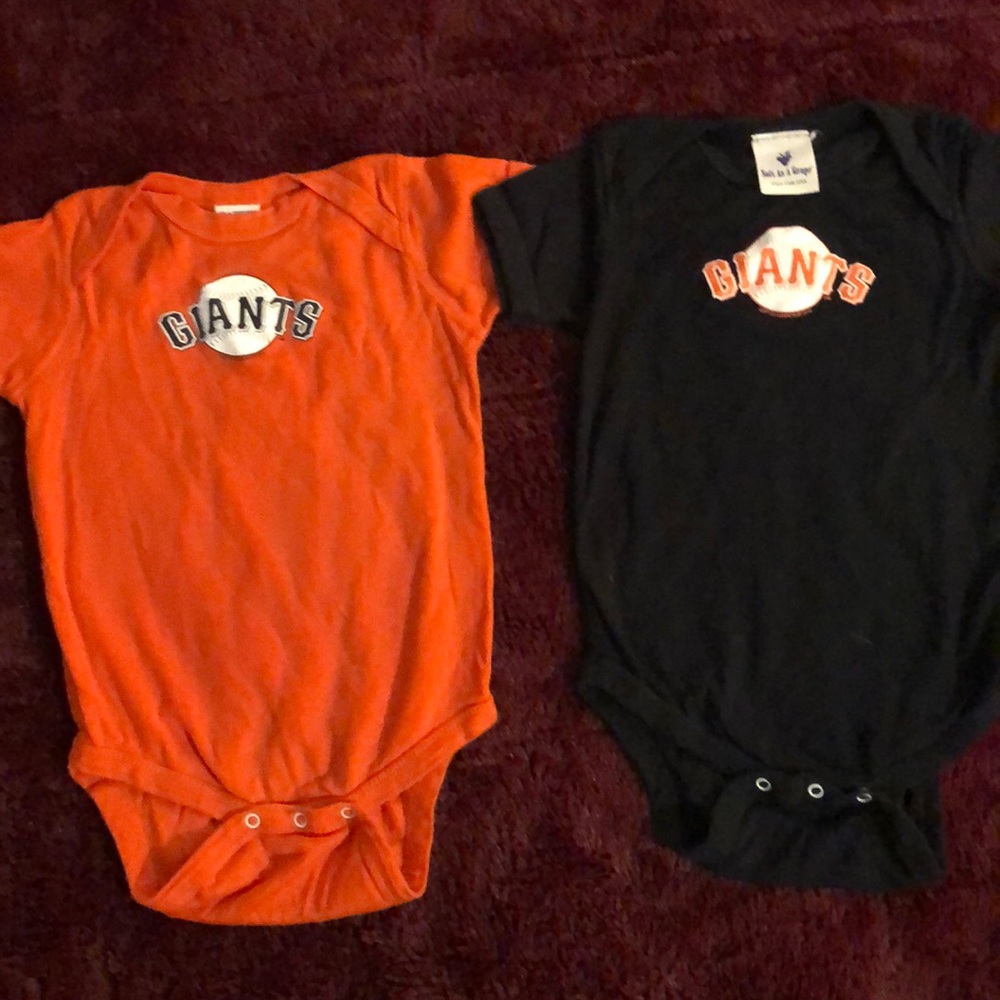 SF Giants onesies contrast colors unisex